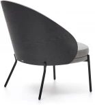 Кресло Eamy светло-серое из шпона ясеня с черной отделкой La Forma (ex Julia Grup) арт.150957