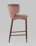 Стул полубарный Stool Group Матео велюр пыльно-розовый ножки дерево УТ000035022