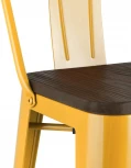Стул барный Stool Group TOLIX WOOD со спинкой желтый УТ000001866