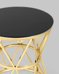 Журнальный стол Stool Group 50*50 ВИВА золото стекло черное УТ000004640