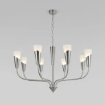 Подвесная люстра Wi-Fi Eurosvet Rhyton 60167/8 никель (220V, управление смартфоном, голосовое управление, умный дом - Minimir Home, Алиса, Маруся, Салют, на цепи)