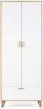 Шкаф Woodville Эго Шк-1 на ножках дуб крафт золотой / белый глянец 455852