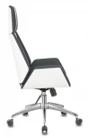 Кресло руководителя Бюрократ _OPTIMUM черный эко.кожа крестовина алюминий пластик белый