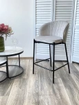 Полубарный стул WENDY BLUVEL-03 LIGHT GREY (H=65), велюр