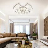 Потолочная люстра ярусная Natali Kovaltseva INNOVATION STYLE 83038 (регулировка яркости, LED, 220V, пульт управления, умный дом - LampSmart)