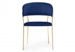 Стул Woodville на металлокаркасе Kamelia dark blue / gold 15320