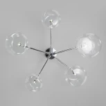 Умная потолочная люстра на штанге Eurosvet Jar 70128/5 хром (220V, шарики)
