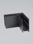 Коннектор угловой горизонтальный 20 мм магнитный 80*80 для накладного шинопровода, черный Vitaluce VT0200025-01