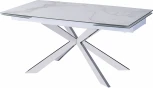 Стол обеденный IST-CASA раскладной Иллюзион MC22026DT, 160(240)х90х76 см, белый мрамор