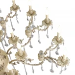 Подвесная большая люстра Omnilux Taranto OML-74403-27 (220V, подвески, на цепи, подсвечник, свеча)