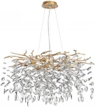 Подвесная люстра Odeon Light Delica 4969/10 HALL античн.бронза/алюмин./хрусталь G9 10*40W (220V, на тросе, лепестки, ветки)