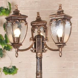 Наземный фонарь Elektrostandard Andromeda черное золото GLYF-8024F/3 (220V, под старину, IP44)