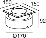 Встраиваемый светильник уличный Oasis Light 12680 SS (220V, IP67)