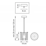 Подвесной светильник Lightstar Cristallo 795314 (220V, хрусталь, на проводе)