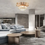 Потолочная люстра каскадная хрустальная Arte Milano Sorrento-8109 378109/6/370 GD (220V)