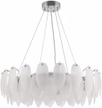 Подвесная люстра Arte Milano AM-4653 4653.D750.H240.E14.12 Ni (220V, на тросе, перо)