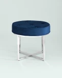 Банкетка Stool Group САПФИР велюр синий сталь серебро УТ000001519