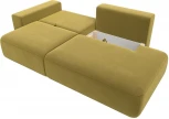Диван прямой Лига-036 НПБ Модерн подлокотник слева (Желтый/Микровельвет) Лига Диванов арт.121336L