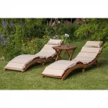 Комплект шезлонги и столик Afina AFM-803A-T133 2pcs Beige