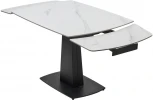 Стол M-City BALDE 120 MATT WHITE MARBLE SOLID CERAMIC / BLACK