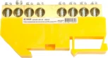 Шина заземления на изоляторе на DIN-рейку 8 выводов (желтый) Stekker 49553