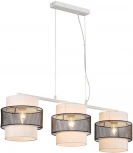 Подвесной светильник Lumion Animaisa 8002/3A белый, черный металл/металл, текстиль Е27 3*60W 220V (на проводе)