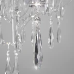 Подвесной светодиодный светильник с хрусталем и регулировкой цветовой температуры Bogate's Tense 443/1 хром (220V, подвески, пульт управления, на тросе)