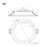 Встраиваемый точечный светильник Arlight DL 021443 (LED, 220V, круглые, IP40)