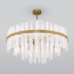 Потолочная люстра Wi-Fi на штанге Bogate's Hollis 368/12 Smart латунь (220V, управление смартфоном, голосовое управление, умный дом - Minimir Home, Алиса, Маруся, Салют)