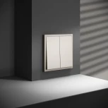 Переключатель встраиваемый двухклавишный Voltum S70 VLS020503