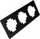 Рамка на 3 поста (черный) Stekker Катрин 49602