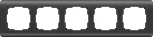Рамка на 5 постов Stream (графит) Werkel W0052104 (a051271)