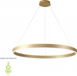 Подвесной светильник светодиодный Crystal Lux MUCHOS SP88W LED GOLD (220V, пульт управления, на тросе, кольцо)