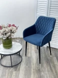 Стул BRANDY-X СИНИЙ #29, велюр / черный каркас