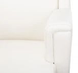 Кресло руководителя Бюрократ _DUKE белый кожа крестовина металл/дерево