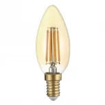 Лампочка светодиодная филаментная прозрачная свеча E14 9W Thomson Candle TH-B2115