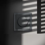 Диммер поворотно-нажимной 600 Вт (графит) Voltum S70 VLS070307