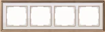 Рамка на 4 поста (золото/белый) W0041329 (a051205)