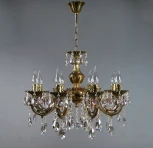 Подвесная люстра Ambiente by Brizzi Aria 8818/8 PB Tear Drop (220V, хрусталь Asfour, на цепи, подсвечник, свеча)