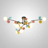 Потолочная люстра на штанге Matisse B D120 Black Multicolor ImperiumLoft Matisse-B (194953-23) (220V, шар)