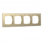 Рамка на 4 поста Aluminium (шампань) Werkel W0041711 (a052315)