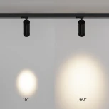 Трековый светильник трехфазный 20W 220V Maytoni Focus Zoom TR198-3-20W2.7K-Z-B (LED, круглые)