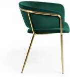 Обеденный стул La Forma (ex Julia Grup) Runnie (Золотой,Зеленый/ Сталь,Фанера,Пена,Металл)