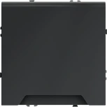 Розетка с заземлением, шторками и крышкой (графит) Voltum S70 VLS040307