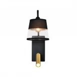 Бра с спотом и выключателем Escada Comfy 598/1A Black/Brass (220V)
