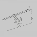 Подсветка для картин светодиодная Maytoni Dazzle MIR267WL-L12CH3K (220V)