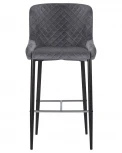 Стул барный CHRISTIAN'75 (черные ножки, темно-серый велюр (V108-91))