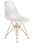 Стул обеденный DSR (ножки золотые, цвет белый (W-02))