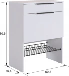 Прихожая "Баско К8" Mebelson (ЛДСП/Светлое дерево,Черный) арт.ПК08Баско.3422