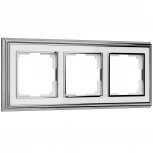 Рамка на 3 поста Palacio (хром/белый) Werkel W0031331 (a051200)